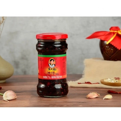 Spicy Flavor Laoganma Chili Sauce in 210G/280G Glass Bottle for Dipping Condiment Easy