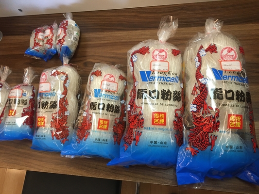 Vermicelli Coarse Cereal Type Bean Thread Rice Sweet Oriental Style Low-fat Noodle Green Bag Packing SHANDONG Mung Bean
