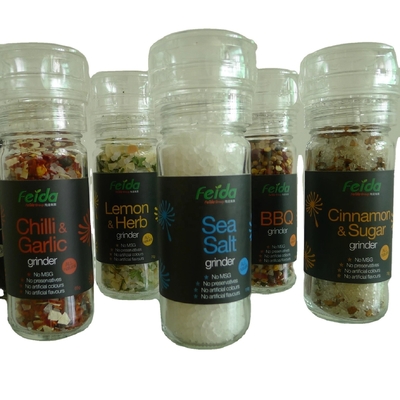 Delicious and Authentic Mixed Grinder SEASONING SEA SALT LEMON Black Pepper Blend