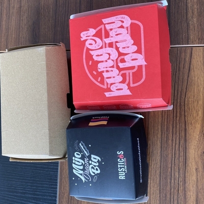 Leakproof Hamburg Sushi Bento Paper Box 17*10.3*3.6cm with Sushi Trays Type