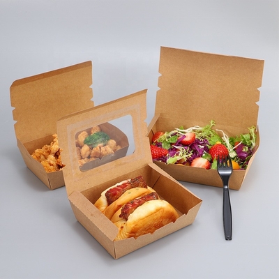 Leakproof Hamburg Sushi Bento Paper Box 17*10.3*3.6cm with Sushi Trays Type
