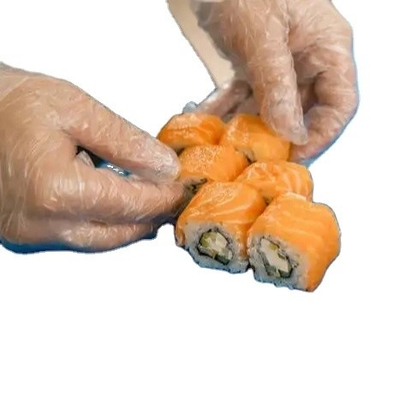 70g Weight Disposable Vinyl Gloves with PU Outer Material and Customized Design