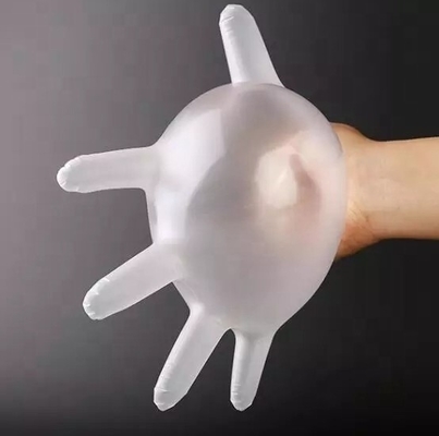 70g Weight Disposable Vinyl Gloves with PU Outer Material and Customized Design