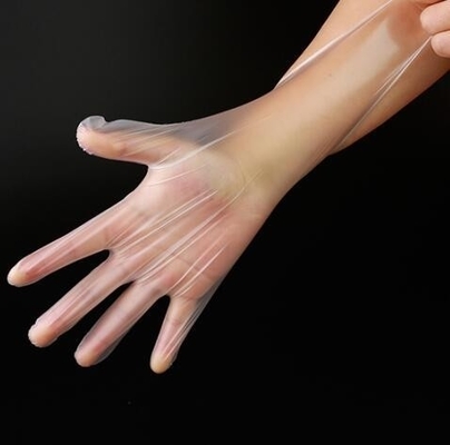 70g Weight Disposable Vinyl Gloves with PU Outer Material and Customized Design